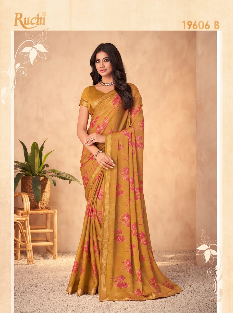 Georgette simple saree collection