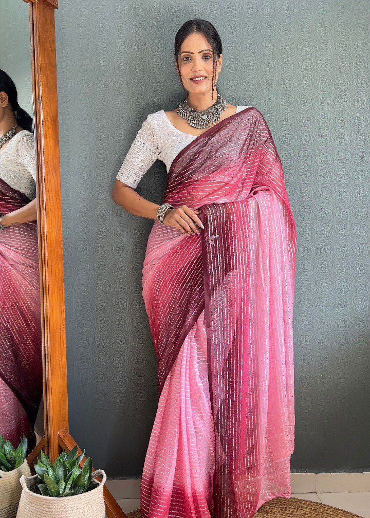 Rimzim Soft Naylone Sequance Saree