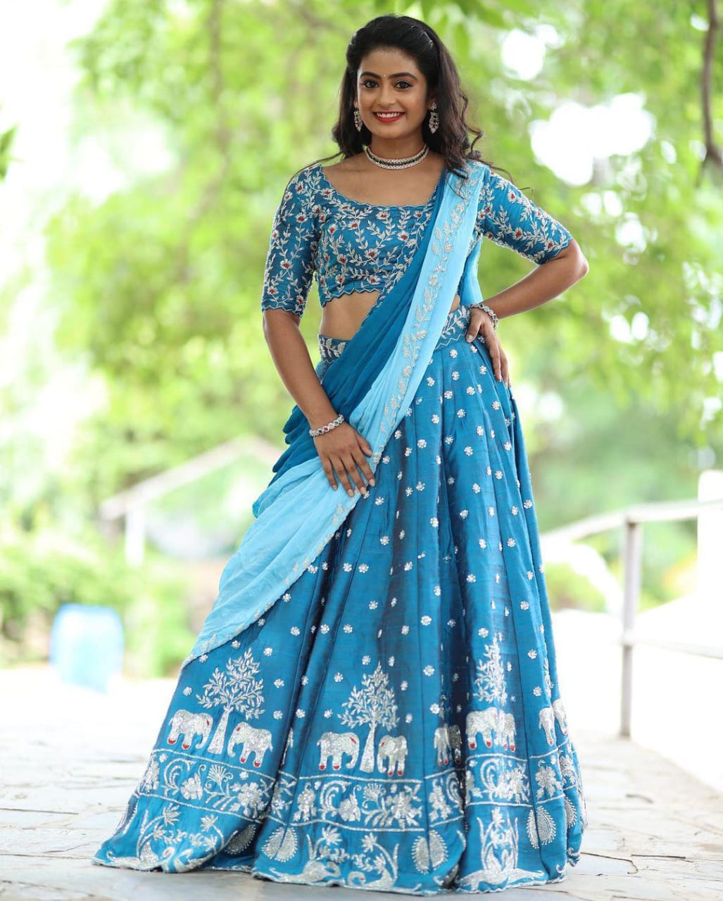 Elephant Peacock Style Lehenga Set