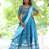 Elephant Peacock Style Lehenga Set