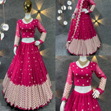 Partywear Red Lehenga Choli