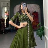 Beautyfull Chinon Zari Work Lehenga