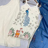 Peacock Embroidered Fancy Suit