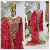 Traditional Bandhej Georgette Suit Sharara