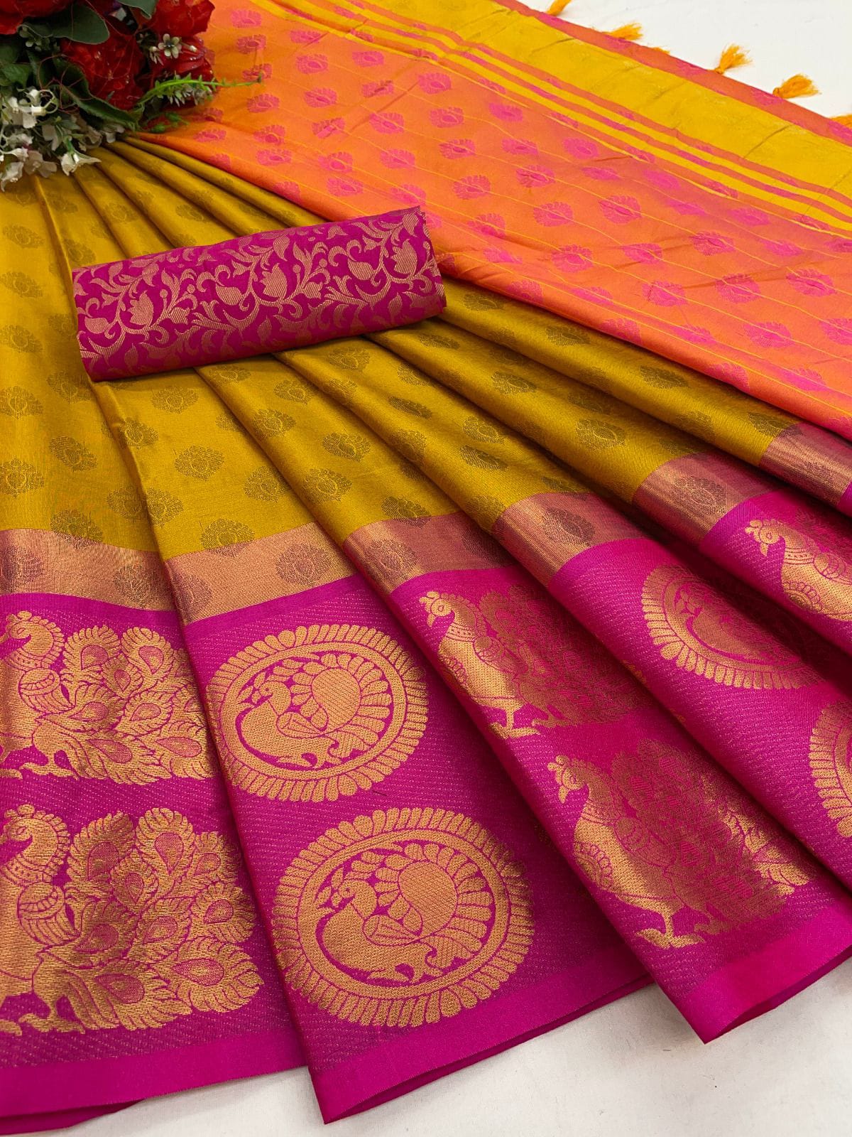 Aura Soft Cotton Silk Saree