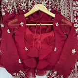 Maroon Heavy Crunchy Anarkali Gown