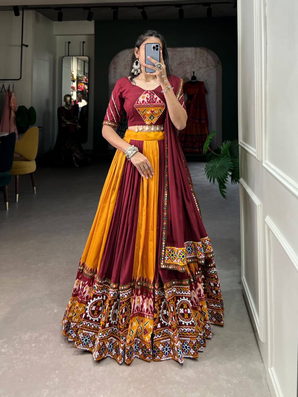 Traditional Rayon Printed Silk Lehenga