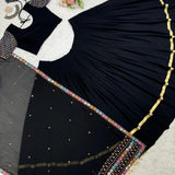 Black Colored Festive Lehenga Choli