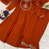 Premium Designer Silk Flared Kurti