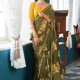 Georgette With Digital Print Saree