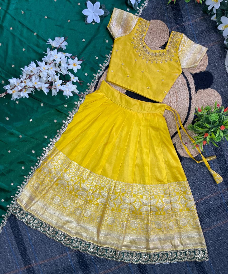 Kids Festive Silk Lehenga Choli