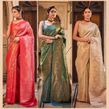 Handloom Weaving Zari Silk Saree