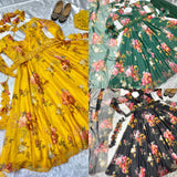 Designer Flower Anarkali Suit