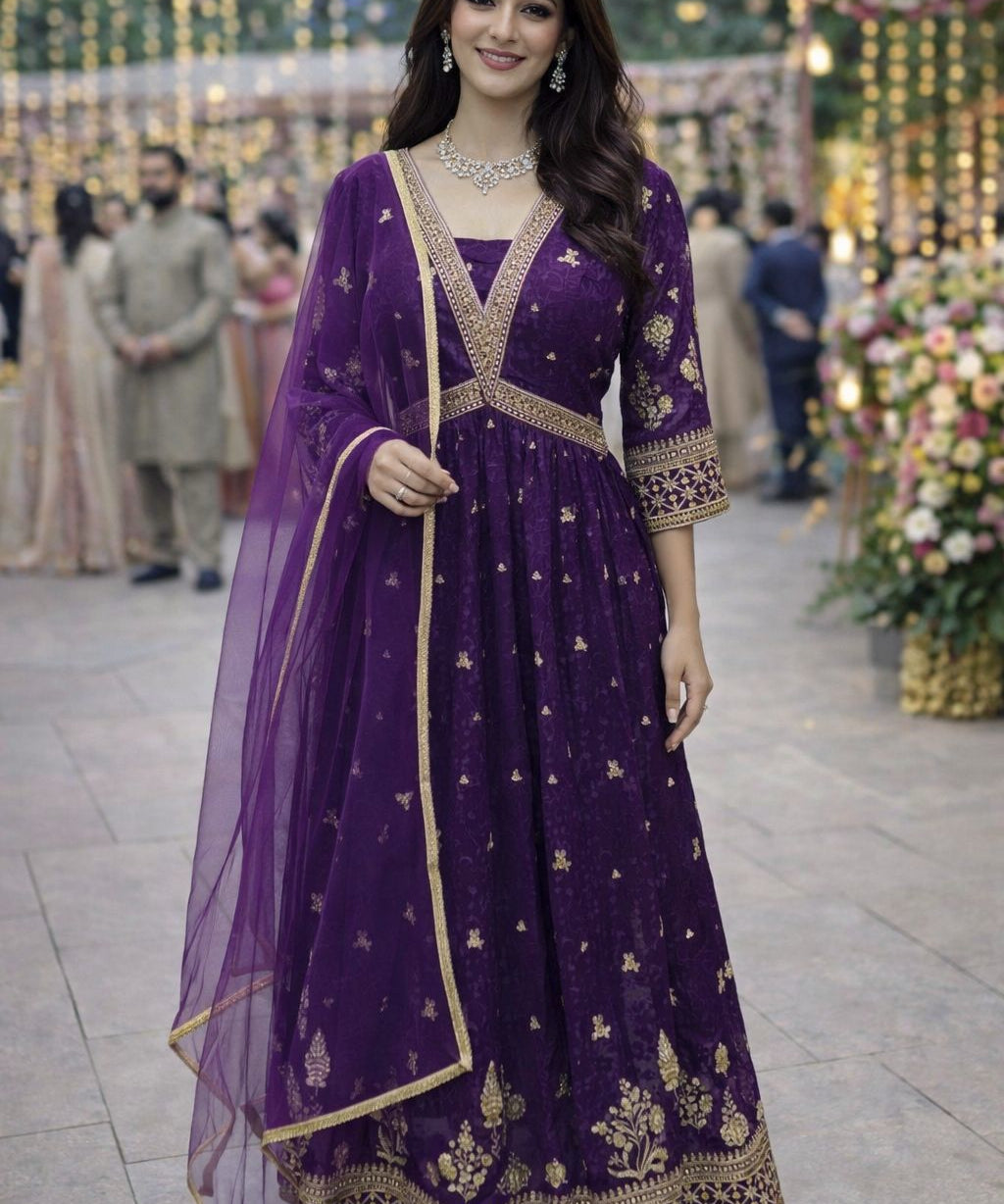 Nilima Royal Embroidered Anarkali Gown