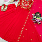Classic Pink Georgette Gown