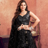 Black Sequnce Premium Bridal Lehenga