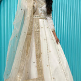 White Wedding Anarkali Outfit