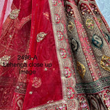 Double dupatta heavy Embroidery work designer Lehengacholi