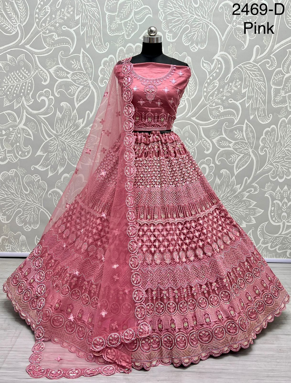 Fantastic Designed Sequins embroidered with Multi thread work partywear Lehengacholi