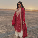 Traditional Bandhej Georgette Suit Sharara