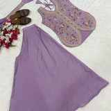 Purple Designer Roman Silk Suit