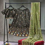 Exquisite Space Silk Embroidered Lehenga