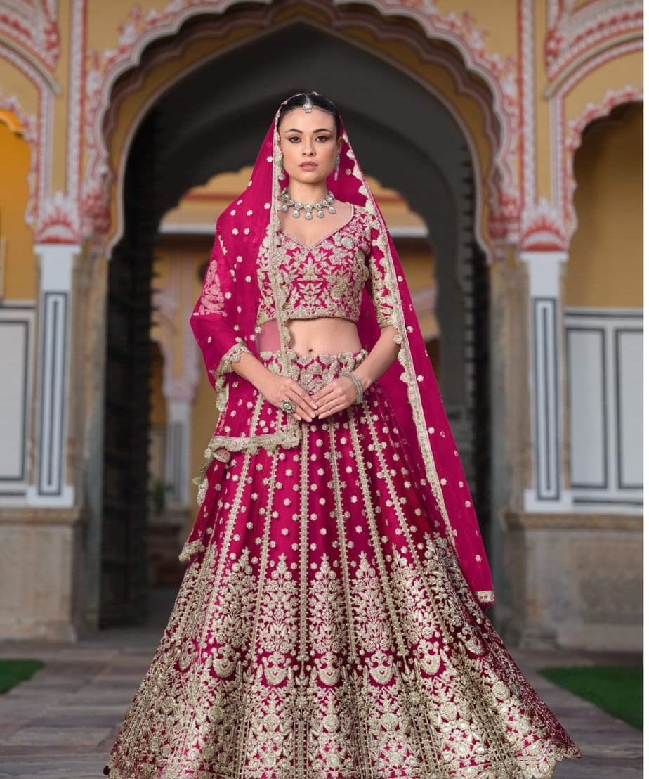Bridal Butterfly Net Heavy Lehenga