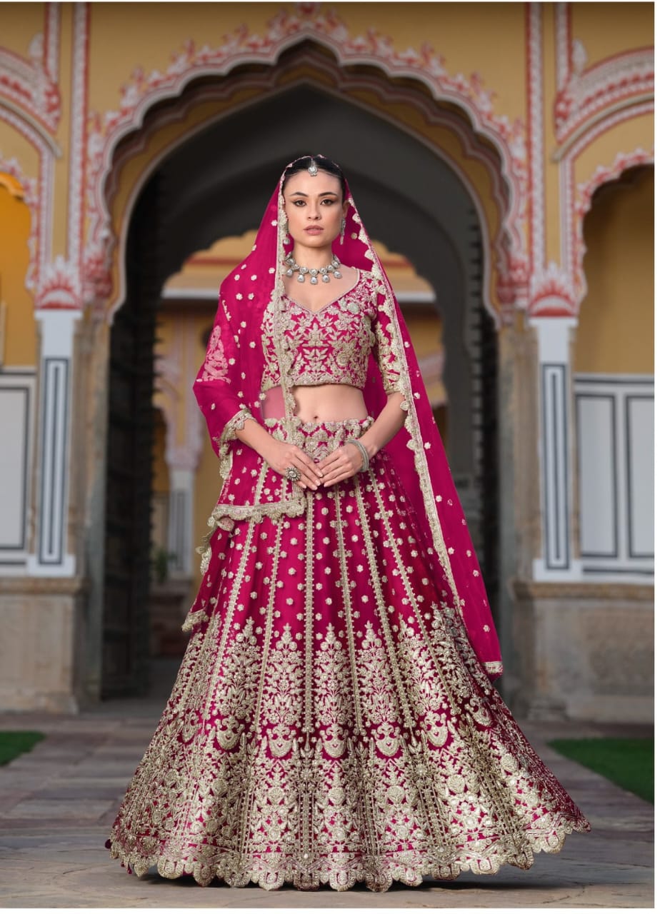 Bridal Butterfly Net Heavy Lehenga