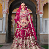 Bridal Butterfly Net Heavy Lehenga