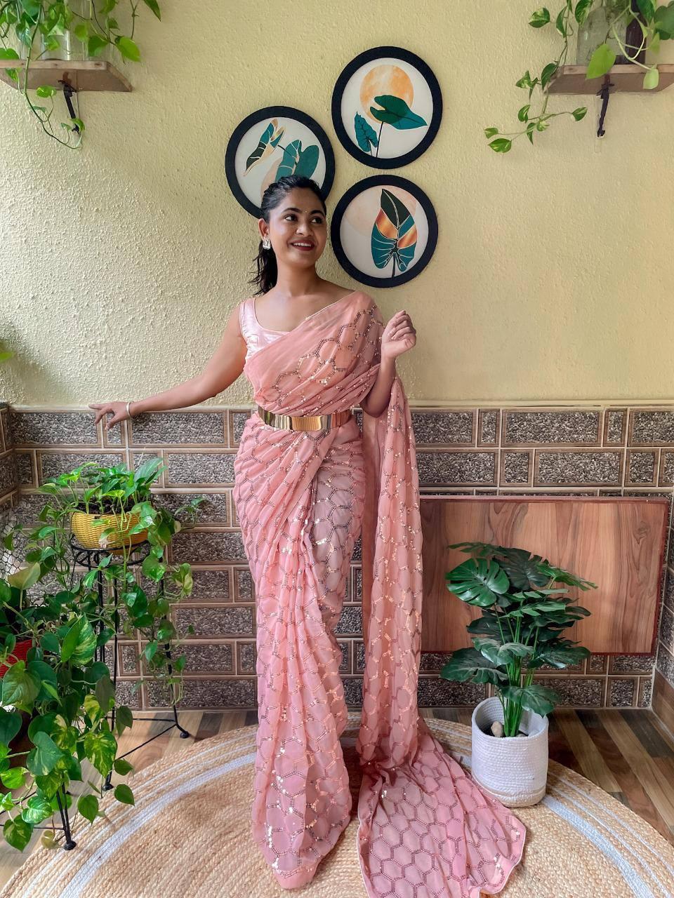 Presenting You Most Beautiful Seqwance Saree