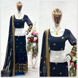 Bollywood Black Georgette Lehenga