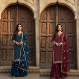 Premium Embroidered Straight Suit