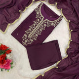 Designer Roman Silk Straight Kurti