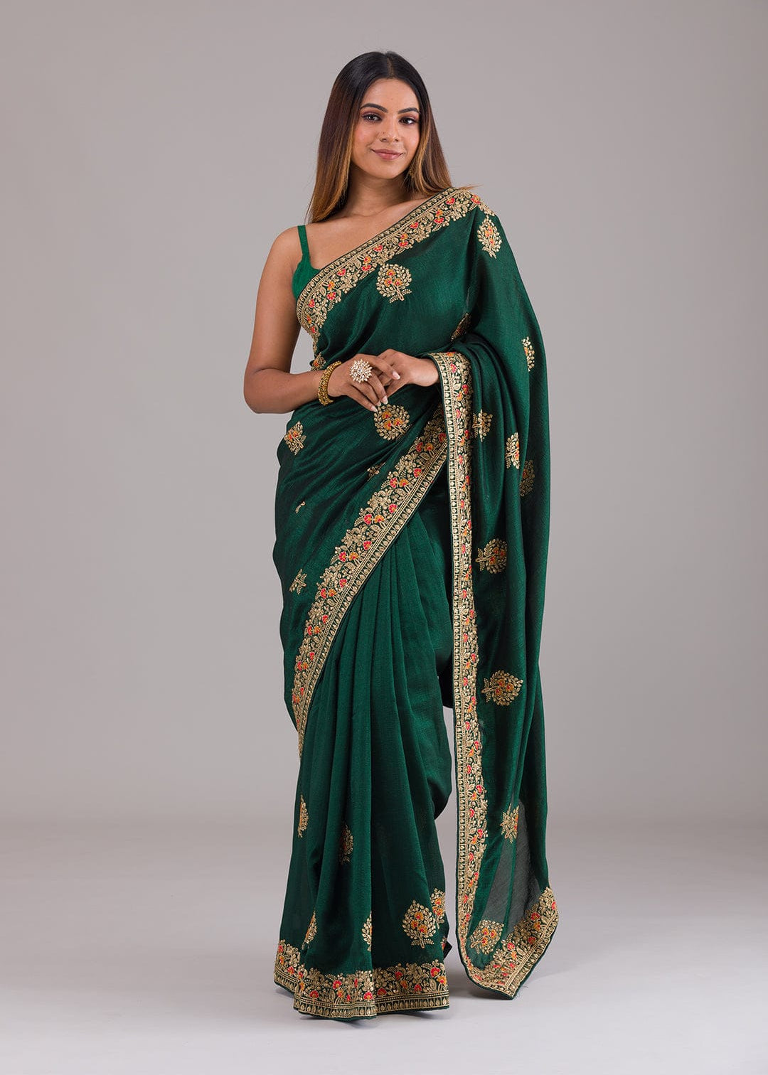 Heavy Vichitra Silk Saree