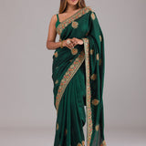 Heavy Vichitra Silk Saree