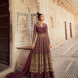 Heavy butterfly net with Codding Siqvance Embroidery work Anarkali