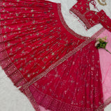 Fancy Red Thread Sequance Lehenga