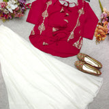 Festive Stylish Silk Top Plazzo