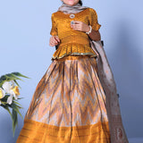 Traditional Zig Zag Kids Lehenga