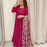 Faux Georgette Anarkali Gown