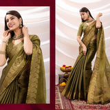 Zayra Ethnic Linen Tissue Saree