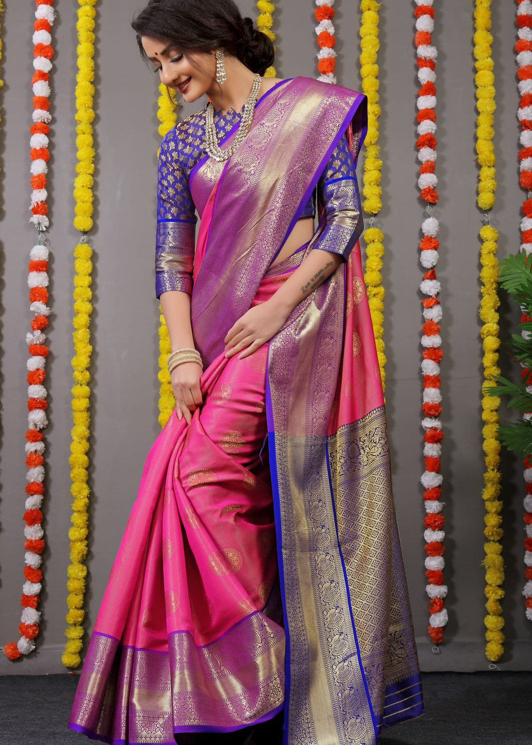 Lichi Silk Zari Woven Saree