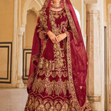 Premium Bridal Wear Velvet Lehenga Choli