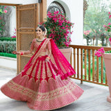 Pink heavy bridal Dulhan Lahenga choli