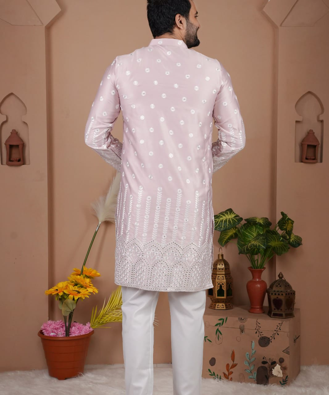 Men's Gadhval Silk Kurta Payjama