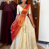 Traditional Chinon Silk Lehenga