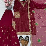 Premium Embroidered Straight Suit