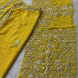 Lemon Yellow Fusion Lehenga