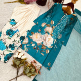 Designer Natural Crep Silk Suit