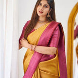 Beautiful Art Silk Jacquard Border Saree